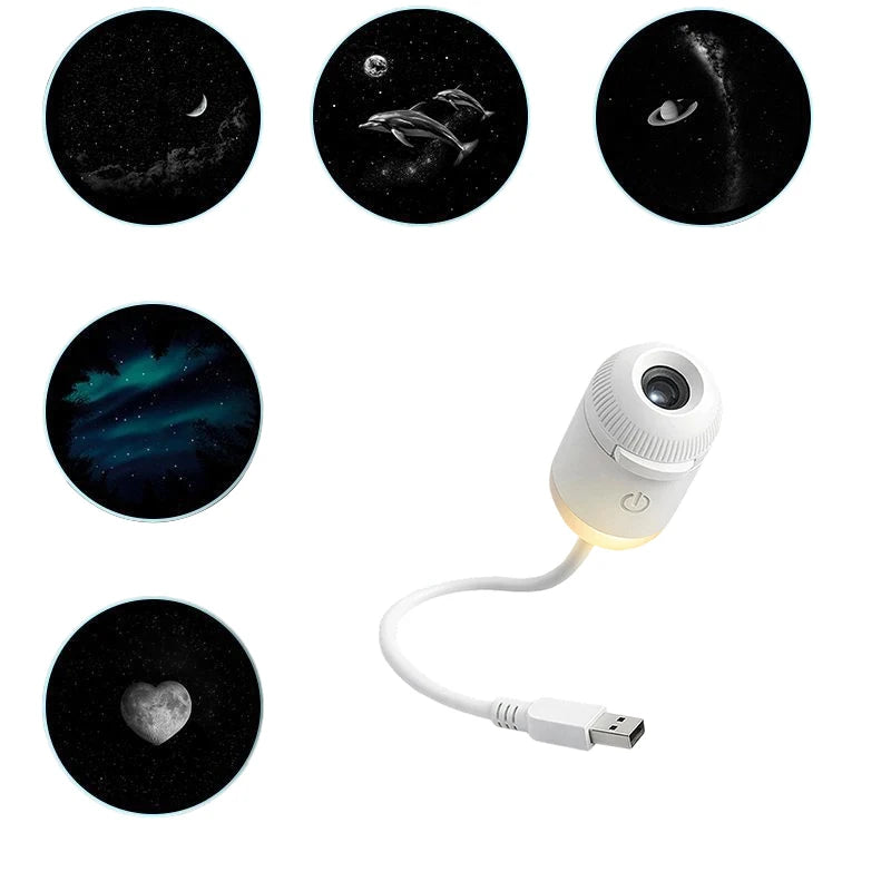 Galaxy Projector Night Lamp – Starry Sky Bedroom Atmosphere Light