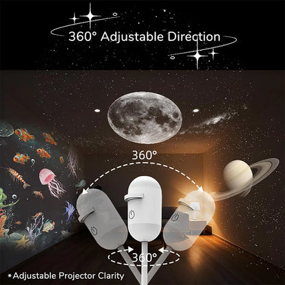 Galaxy Projector Night Lamp – Starry Sky Bedroom Atmosphere Light