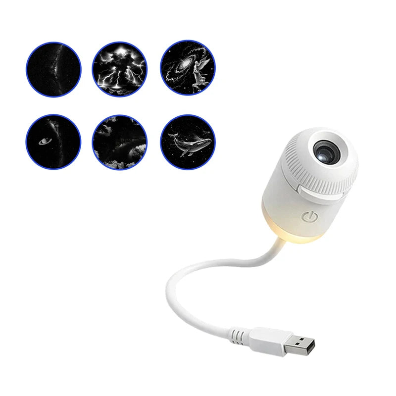 Galaxy Projector Night Lamp – Starry Sky Bedroom Atmosphere Light
