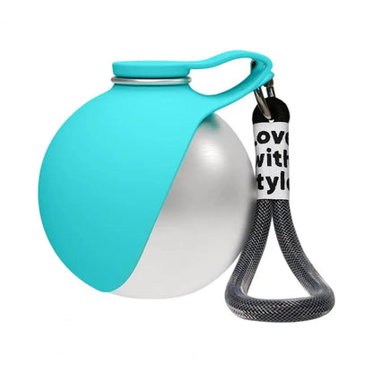 Spherical Pet Water Bottle - Stainless Steel