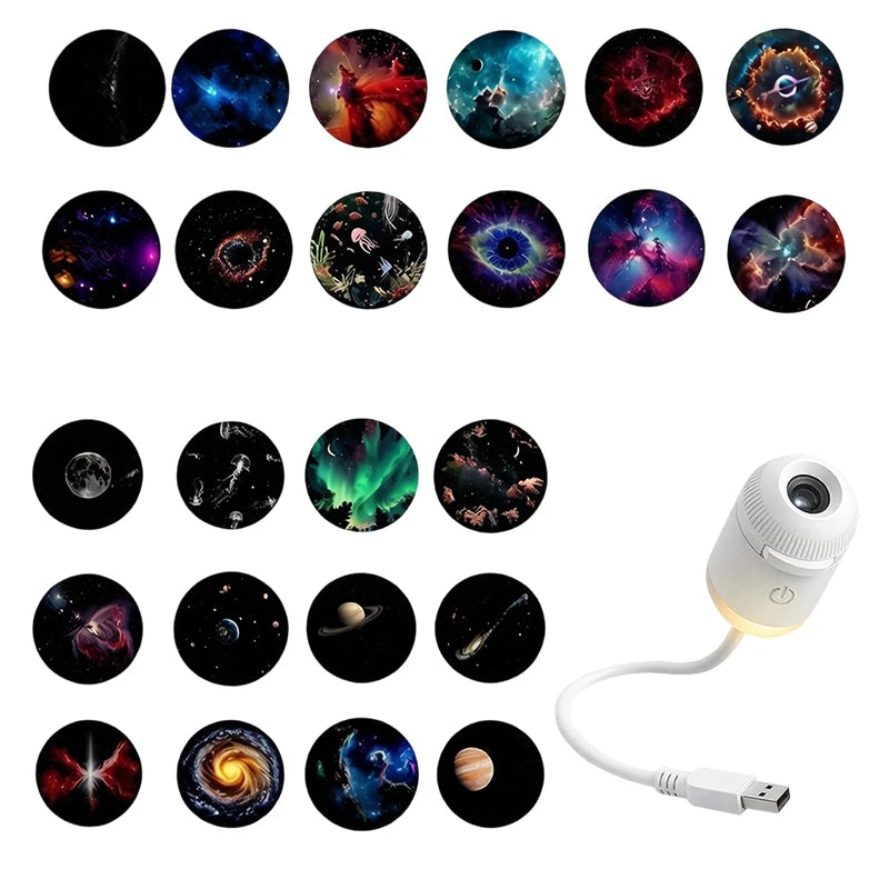Galaxy Projector Night Lamp – Starry Sky Bedroom Atmosphere Light