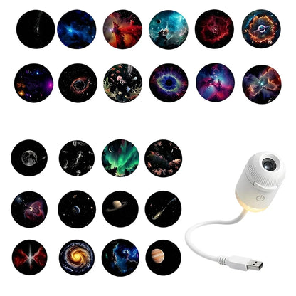 Galaxy Projector Night Lamp – Starry Sky Bedroom Atmosphere Light