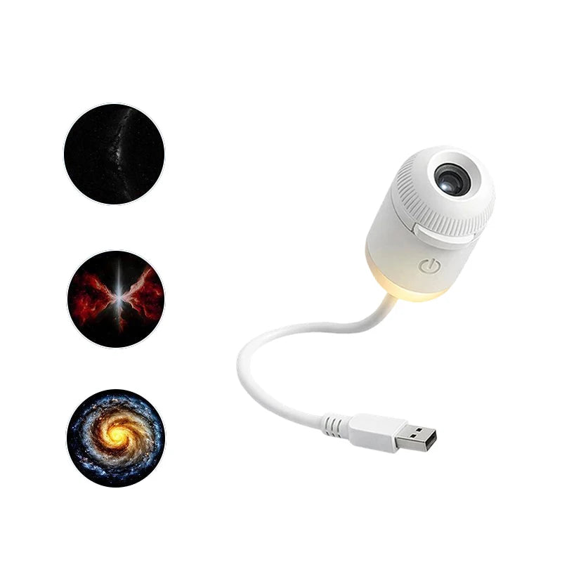 Galaxy Projector Night Lamp – Starry Sky Bedroom Atmosphere Light