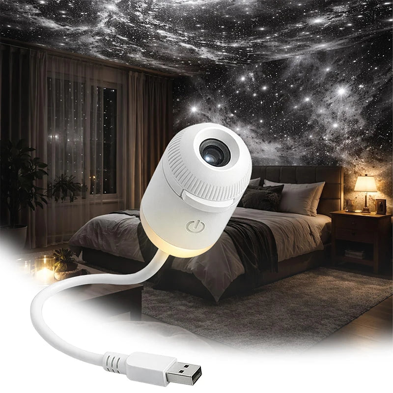 Galaxy Projector Night Lamp – Starry Sky Bedroom Atmosphere Light
