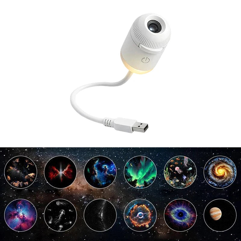 Galaxy Projector Night Lamp – Starry Sky Bedroom Atmosphere Light