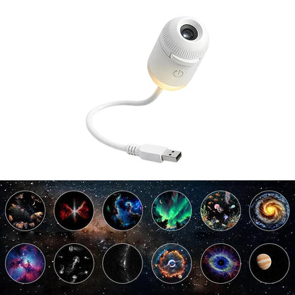 Galaxy Projector Night Lamp – Starry Sky Bedroom Atmosphere Light
