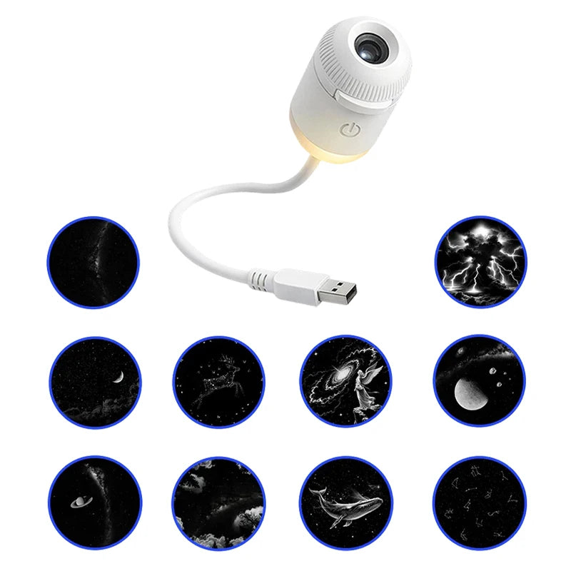 Galaxy Projector Night Lamp – Starry Sky Bedroom Atmosphere Light